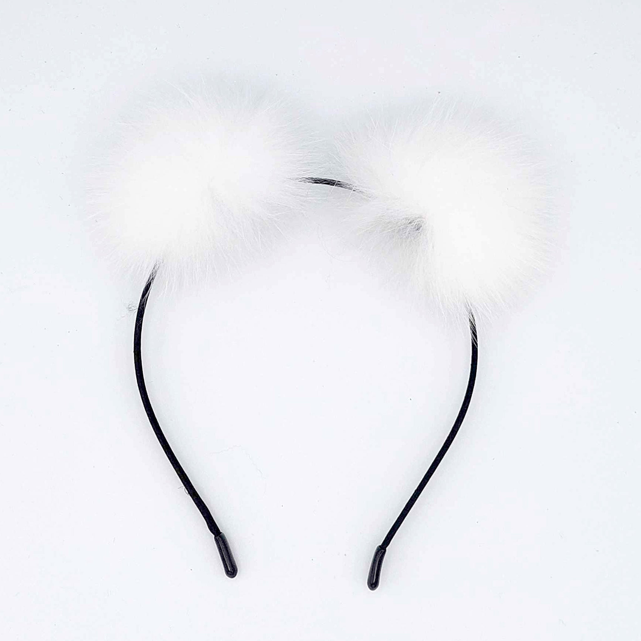 Fox fur cat ears headband hairband headgear pet-play lifestyle gifts accessories halloween white