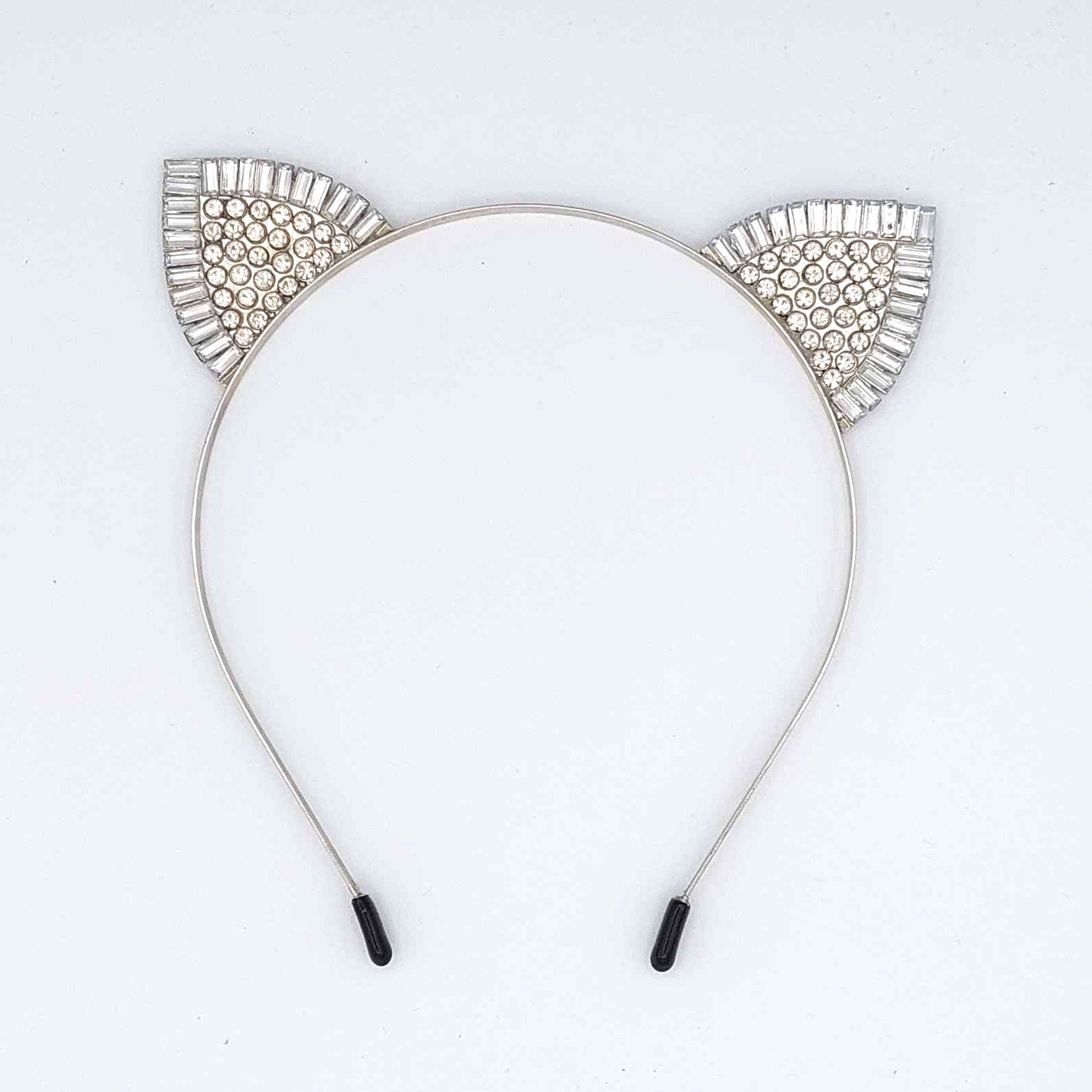 Rhinestone kitty cat ears headband hairband headgear pet-play accessories halloween bar-crystals