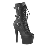 Synthetic PVC PU-leather shoes ankle-boots booties platform high-heel stiletto platform-instep platform-shoes lace-up laceup adjustable buckle inside-zip zipper shiny glossy matte-glossy fetish fashion alt-fashion alternative punk goth gothic cyber cyberpunk clubwear clubbing female femme feminine womens black