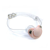 PVC vinyl silicone medical-grade accessories gag mouth-gag pacifier-gag baby-pacifier nipple-gag mouth-shield pull-ring adjustable buckle cute fetish fashion alt-fashion alternative loli lolita paraphilia festival bondage bdsm bdsm-toys kink kinky kinky-toys kinky-play age-play ageplay cgl caregiver-little brat adult-baby roleplay role-play costume cosplay halloween adult-toys unisex clear pink