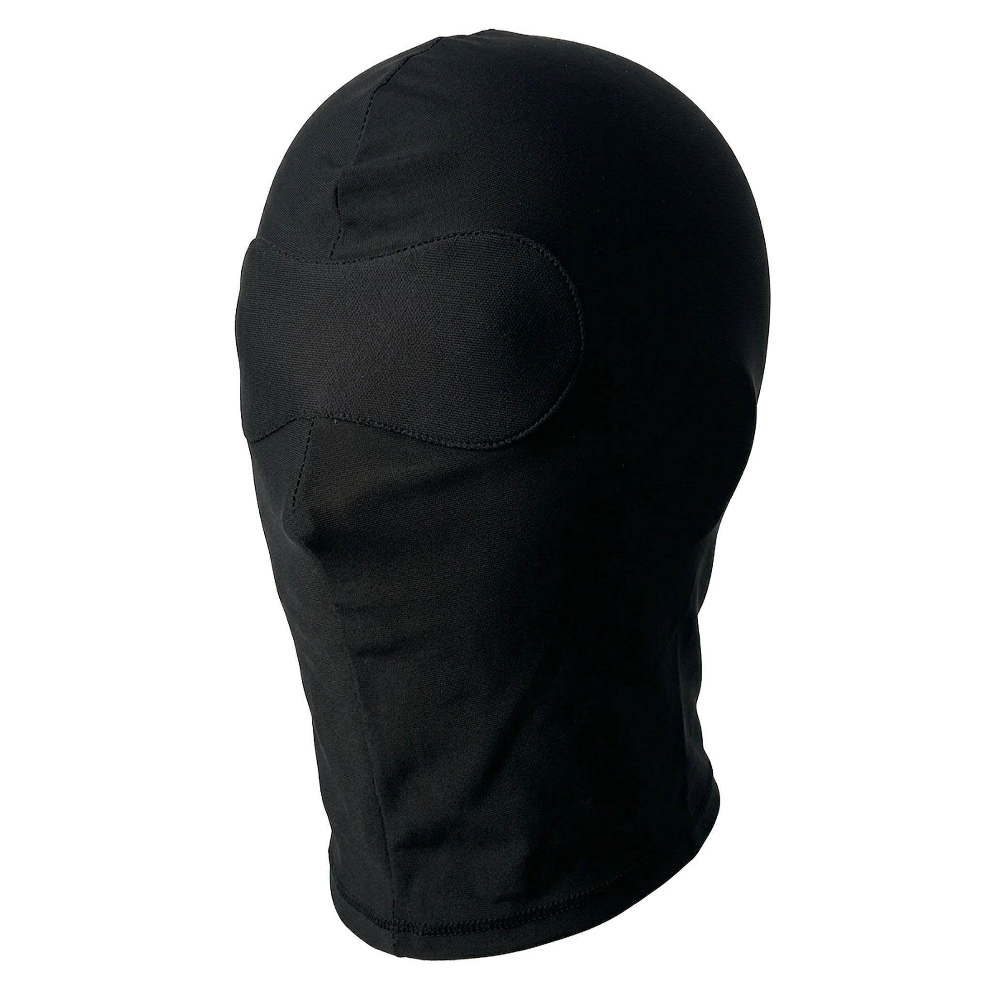 Spandex synthetic foam-padding nylon-foam nylon accessories hood mask balaclava full-face pullover pull-over padded-eyemask eye-mask blindfold stretchy durable resilient breathable alluring whimsical non-anatomical fetish fashion alt-fashion bondage bdsm bdsm-gear bdsm-toys kink kinky kinkwear sensory-sensory-play sensory-deprivation depersonalization costume cosplay halloween zentai zentai-mask unisex black