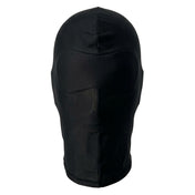Spandex synthetic foam-padding nylon-foam nylon accessories hood mask balaclava full-face pullover pull-over padded-eyemask eye-mask blindfold stretchy durable resilient breathable alluring whimsical non-anatomical fetish fashion alt-fashion bondage bdsm bdsm-gear bdsm-toys kink kinky kinkwear sensory-sensory-play sensory-deprivation depersonalization costume cosplay halloween zentai zentai-mask unisex black