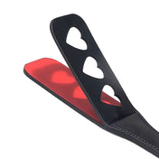 Leather PU-leather vegan-leather accessories paddle slapper star-imprint star-impression 3-hearts three-hearts heart-shaped handle-loop smooth flexible fetish fashion alt-fashion bdsm bondage bdsm-toys bdsm-play bdsm-gear impact impact-play impact-toys spanking pain punishment discipline valentines be-mine costume cosplay adult-toys unisex black