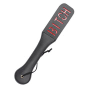 Leather PU-leather accessories paddle slapper bitch-imprint bitch-impression handle-loop smooth flexible fetish fashion alt-fashion bdsm bondage bdsm-toys bdsm-play bdsm-gear impact impact-play impact-toys spanking pain punishment discipline costume cosplay adult-toys unisex black