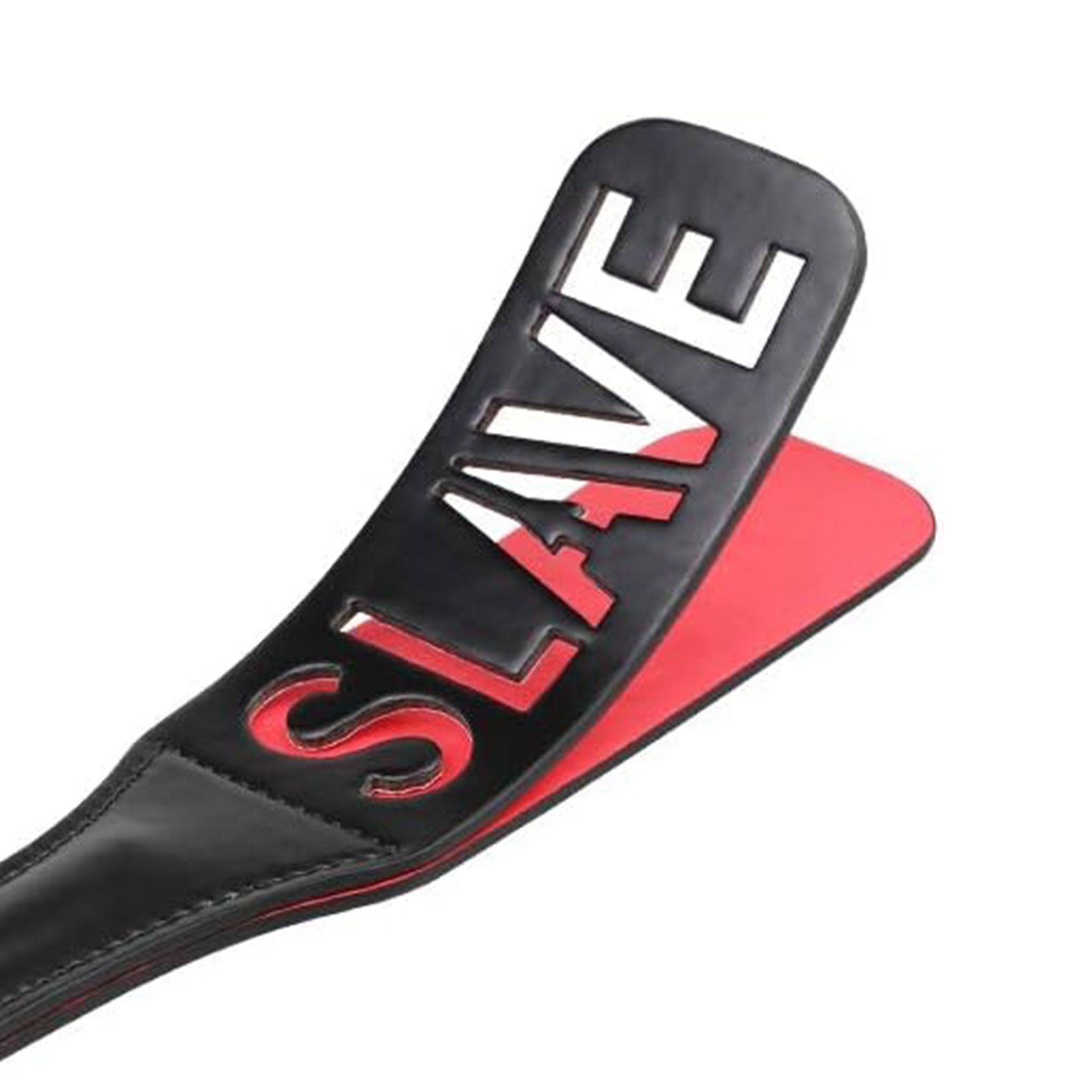 Leather PU-leather vegan-leather accessories paddle slapper slave-imprint slave-impression handle-loop smooth flexible fetish fashion alt-fashion bdsm bondage bdsm-toys bdsm-play bdsm-gear impact impact-play impact-toys spanking pain punishment discipline valentines be-mine costume cosplay adult-toys unisex black