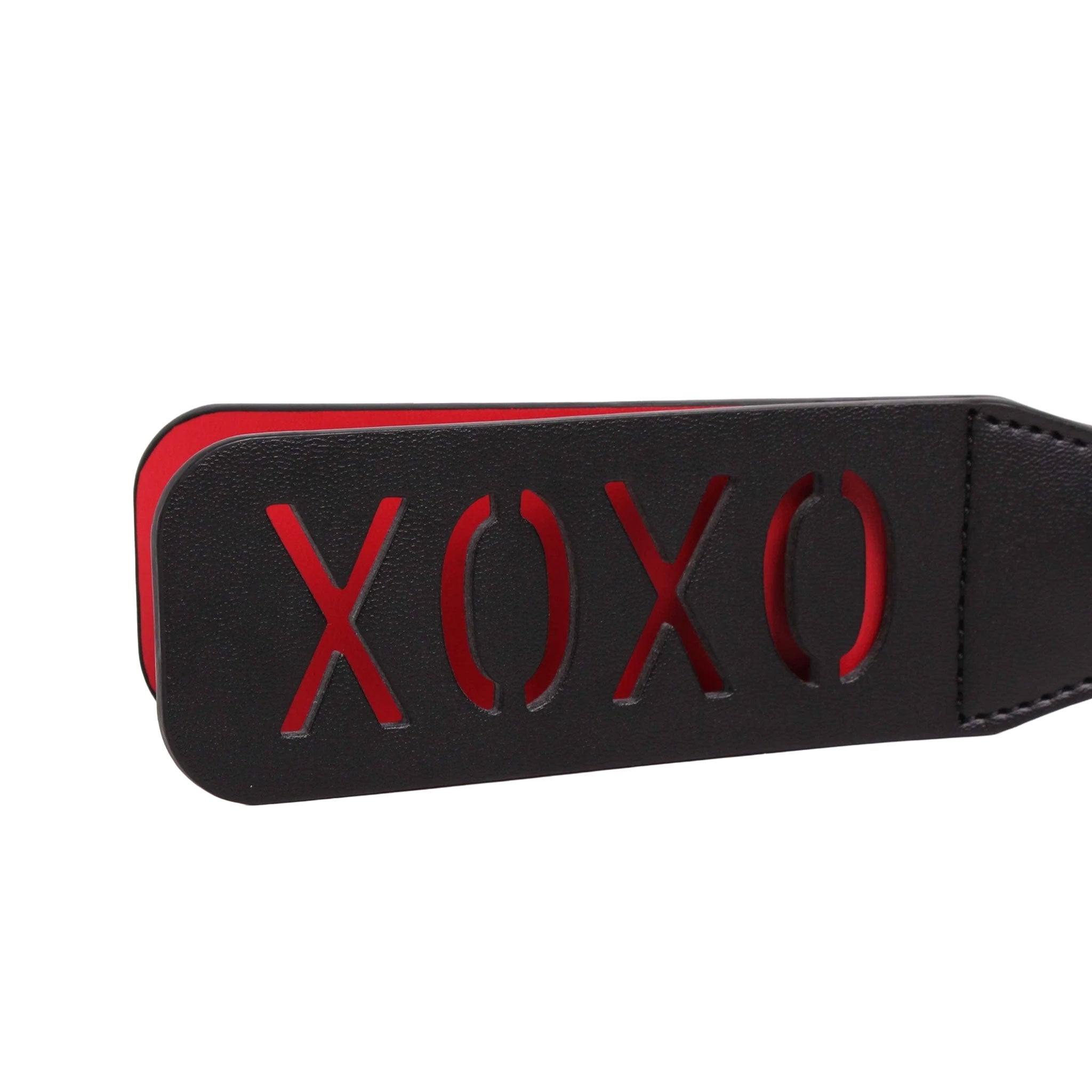 Leather PU-leather accessories paddle slapper xoxo-imprint xoxo-impression handle-loop smooth flexible fetish fashion alt-fashion bdsm bondage bdsm-toys bdsm-play bdsm-gear impact impact-play impact-toys spanking pain punishment discipline costume cosplay adult-toys unisex black