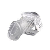ABS-plastic accessories cockring cock-ring cage base-ring perforated frosted long male-chastity chastity locking lockable plastic-pin brass-pin breathable bdsm bondage bdsm-gear bdsm-toys restraint denial kink kinky kinky-play kinky-toys male masculine masc mens guys dudes adult-toys clear