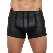 Neoprene nylon-cording apparel intimates bottoms underwear shorts open-back open-seat perforated piping comfortable stylish attitude sleek bold self-expression breathable edgy daring fetish fashion alt-fashion clubwear ravewear party bondage bdsm bdsm-wear kink kinky kinky-gear kinkwear male masculine masc mens guys dudes black lgbtq pride gay