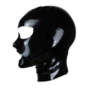 Latex rubber accessories head-gear mask hood anatomical pull-on pull-over eyes nostrils mouth shiny glossy sleek fetish fashion alt-fashion alternative cyber cyberpunk bedroom dungeon festival rave raver-babe bondage bdsm bdsm-gear bdsm-fashion kink kinky kinkwear costume cosplay halloween house-of-harlot unisex black