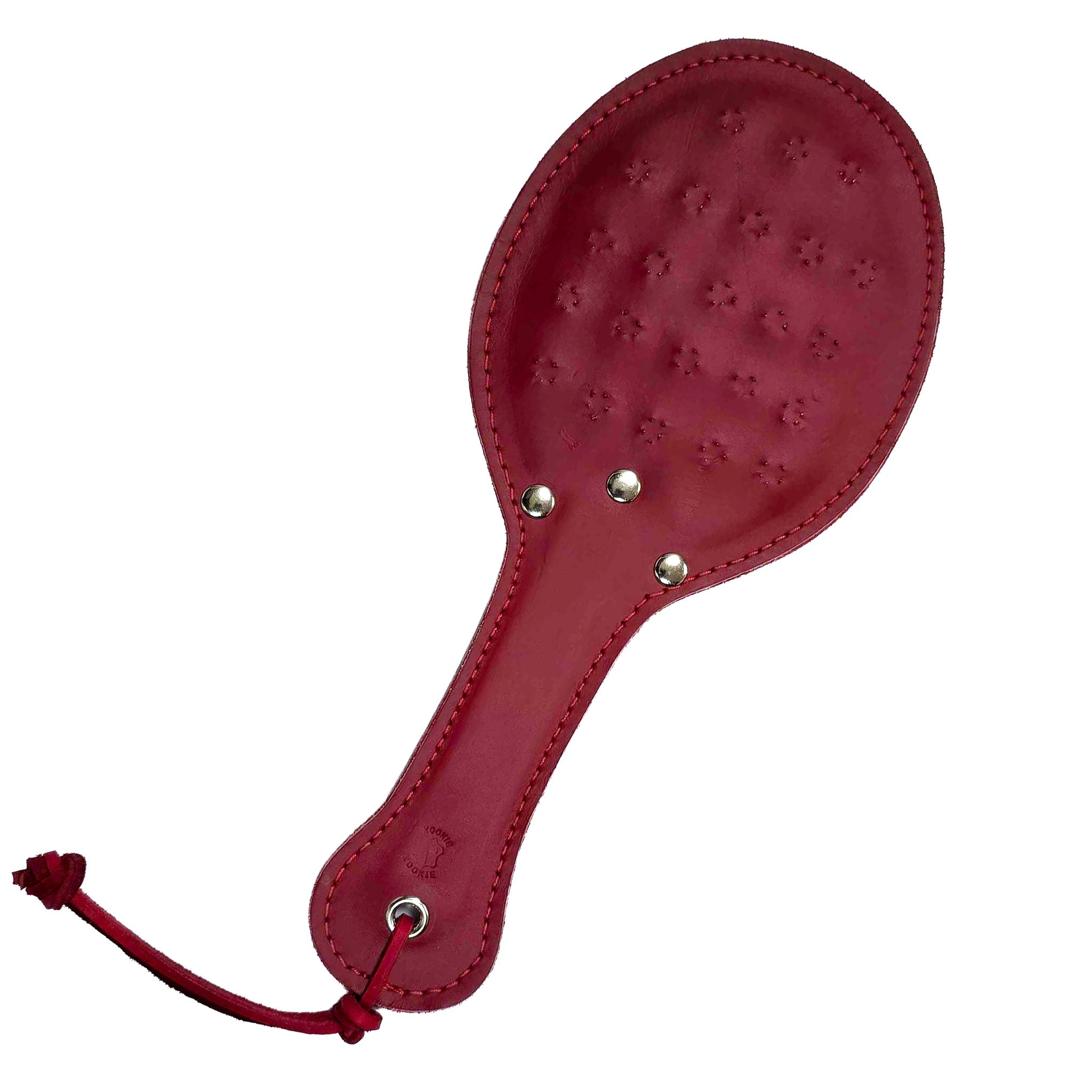 Leather genuine-leather accessories paddle mini-paddle travel-sized phantom-nails vampire-nails bondage bdsm bdsm-toys bdsm-gear sadism masochism sadist masochist sadomasochism sadomasochist kink kinky kinky-toys kinky-play impact impact-toys impact-play spanking discipline pain prick pinprick pin-prick sharp piercing stocking-stuffer adult-toys red