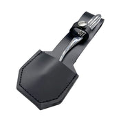 Leather latigo holster holder pin-wheel pinwheel whartenburg wartenburg wheel snap button press snap-button press-button belt clip belt-clip beltclip heavy duty heavyduty heavy-duty bondage bdsm stimulation stimulator stimulating kinky kinky-play medical medical-toys adult-toys black