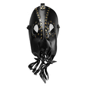 plague octopus mask pu faux leather gold rivets curled tentacles adjustable strap gothic cosplay fetish mask black eerie costume accessory plague doctor inspired