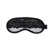 Satin lace-detail accessories headgear blindfold sleep-mask padded stim stimulating stimulation sexy tantalizing teasing adventurous luxurious sex-appeal soft sensual bondage bdsm bdsm-toys kink kinky kinky-play kinky-toys sexy-games sensory sensory-play sensory-deprivation adult-toys gift valentines valentines-gift unisex couples fifty-shades black silver
