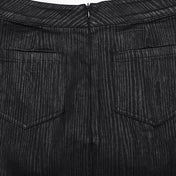 Viscose polyester elastane PU rubberized leather-patchwork apparel bottoms skirt miniskirt mini-skirt textured-panels hidden-zip back-zip concealed-zip zipper eyelets decorative-eyelets back-pockets dynamic rugged flexible comfortable stretchy durable edgy close-fit slim-fit fetish fashion alt-fashion goth gothic punk cyber cyberpunk cybergoth female femme feminine womens black
