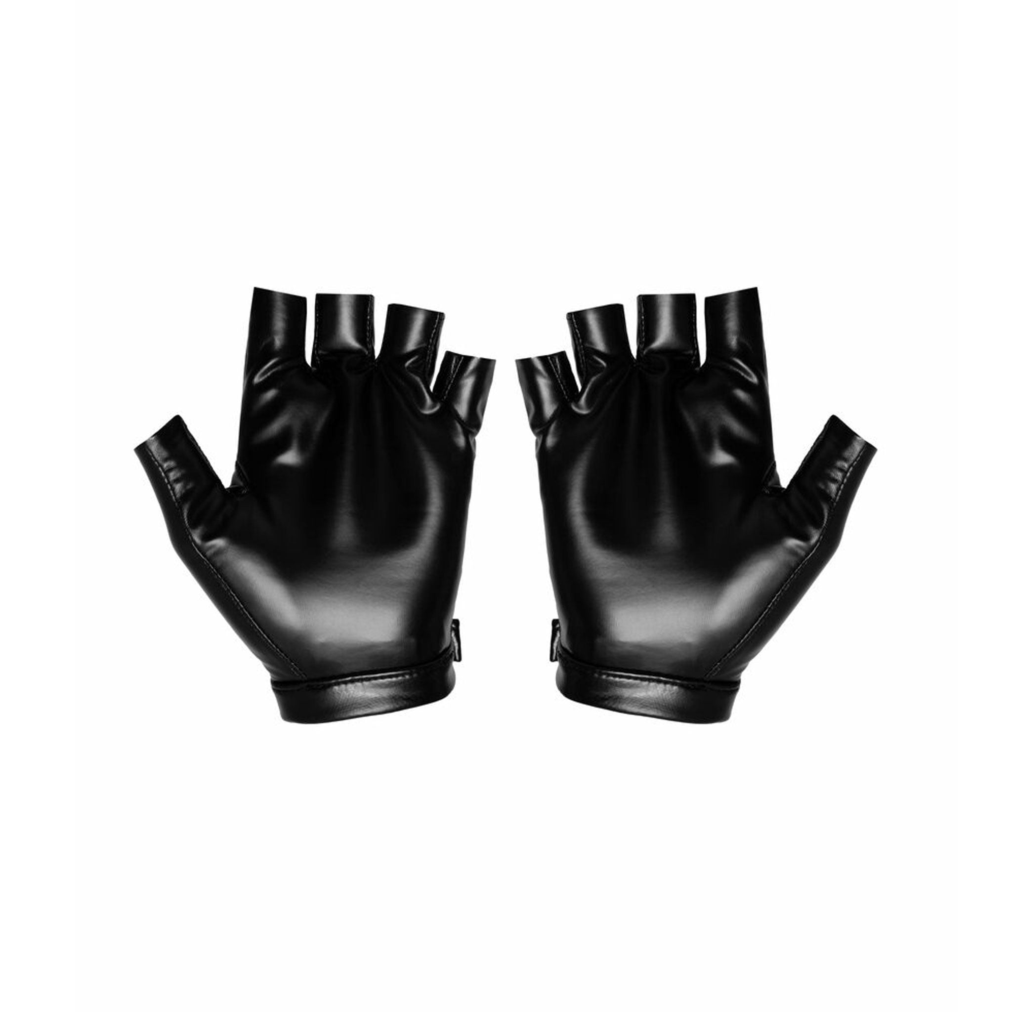Wetlook power-wetlook gloves fingerless snap-button press-button open-back ventilated grommets knuckles extravagant comfortable comfort soft stretchy snug accessories black