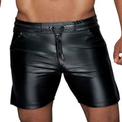Wetlook power powerwetlook polyamide elastane nylon-cording apparel bottoms shorts underwear lingerie pockets midrise-waistband functional drawstring elastic-waistband roomy flare comfortable blue-collar stretchy fetish fashion alt-fashion alternative punk cyber goth rave ravewear kink kinky kinkwear male masculine masc mens guys dudes noir black