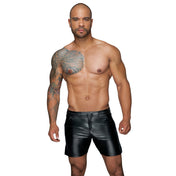 Wetlook power powerwetlook polyamide elastane nylon-cording apparel bottoms shorts underwear lingerie pockets midrise-waistband functional drawstring elastic-waistband roomy flare comfortable blue-collar stretchy fetish fashion alt-fashion alternative punk cyber goth rave ravewear kink kinky kinkwear male masculine masc mens guys dudes noir black