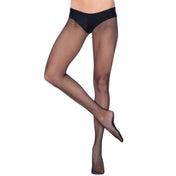 Nylon spandex elastane hosiery pantyhose stockings tights fishnet fish-net fish net cotton-sole soles feet waistband no-roll high-intensity professional intimates dancer dancing gymnastics gymnastic movement black