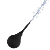 PVC ABS-plastic anal enema douche nonvibe non-vibe nonvibrating non-vibrating squeeze-bulb nozzle squirt slim tapered insertable screw-on standing stand-upright upright flat-base classic gay hygiene cleaning adult-toys kink kinky kinky-play bdsm bondage domination black