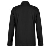 Cotton cotton-webbing tops shirt button-up longsleeve long-sleeve sleeves sleeved lace-up cuffs lapel-collar adjustable buckle D-ring eyelets epaulets skull skeleton skeletal skull-studs asymmetrical uneven slim-fit fitted edgy sleek durable fashion alt-fashion punk dark-punk corporate-goth goth gothic male masculine masc mens menswear guys dudes black
