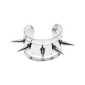 Iron accessories arm-gear jewelry wrist-cuff arm-cuff spikes spiked screwed-in open-cuff flexible malleable mirror-finish lightweight breathable fetish fashion alt-fashion alternative punk rock goth gothic cyber bedroom dungeon streetwear spicy futuristic hardcore bondage bdsm bdsm-gear bdsm-fashion kink kinky kinkwear sensory-play costume cosplay halloween halloween-accessories costume-accessories afterdark-collection gifts unisex silver 