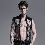Punk Personality Chain Hollow Out Vest