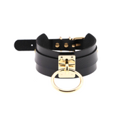 punk rock collars vegan faux leather gold silver hardware harajuku pastel punk choker adjustable length gothic edgy statement necklace fetish fashion