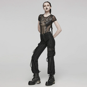 punk mesh bodysuit sheer black bodysuit rivet details fitted gothic outfit alternative fashion edgy clubwear sexy mesh clothing