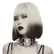 Iron accessories neck-wear choker spiked spike spikes open-back shiny mirror-finish high-luster flexible edgy futuristic rebellious versatile fashion alt-fashion alternative punk goth gothic cyber cyberpunk rave raver-babe festival hard-core street-fashion bondage bdsm-fashion kink kinky kinkwear costume cosplay halloween halloween-accessories afterdark-collection unisex silver chrome