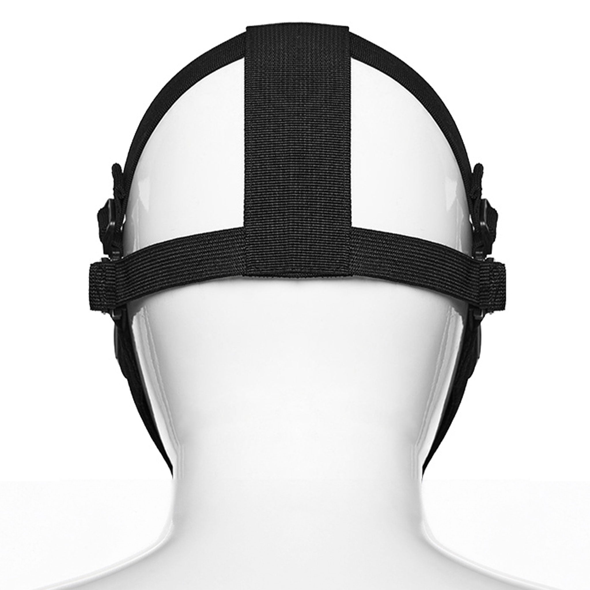 Oxford-cloth polyester elastic faux-leather plastic iron metallic-mesh accessories mask half-mask face-mask rivet ergonomic wear-resistant durable reinforced practical fetish fashion alt-fashion alternative punk cyber cyberpunk cyber-goth industrial street-fashion costume cosplay halloween halloween-accessories post-apocalyptic afterdark-collection unisex black