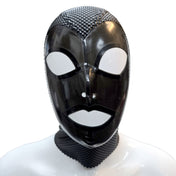 Latex rubber textured-latex transparent-latex accessories headgear head-gear hood mask pyramid-texture transparent-face anatomical zipper back-zip hidden-zip fetish fashion alt-fashion fetishwear bondage bdsm bdsm-gear bdsm-toys bdsm-fashion kink kinky kinky-toys kinkwear sensory sensory-play costume cosplay halloween halloween-latex unisex black smoke transparent-smoke