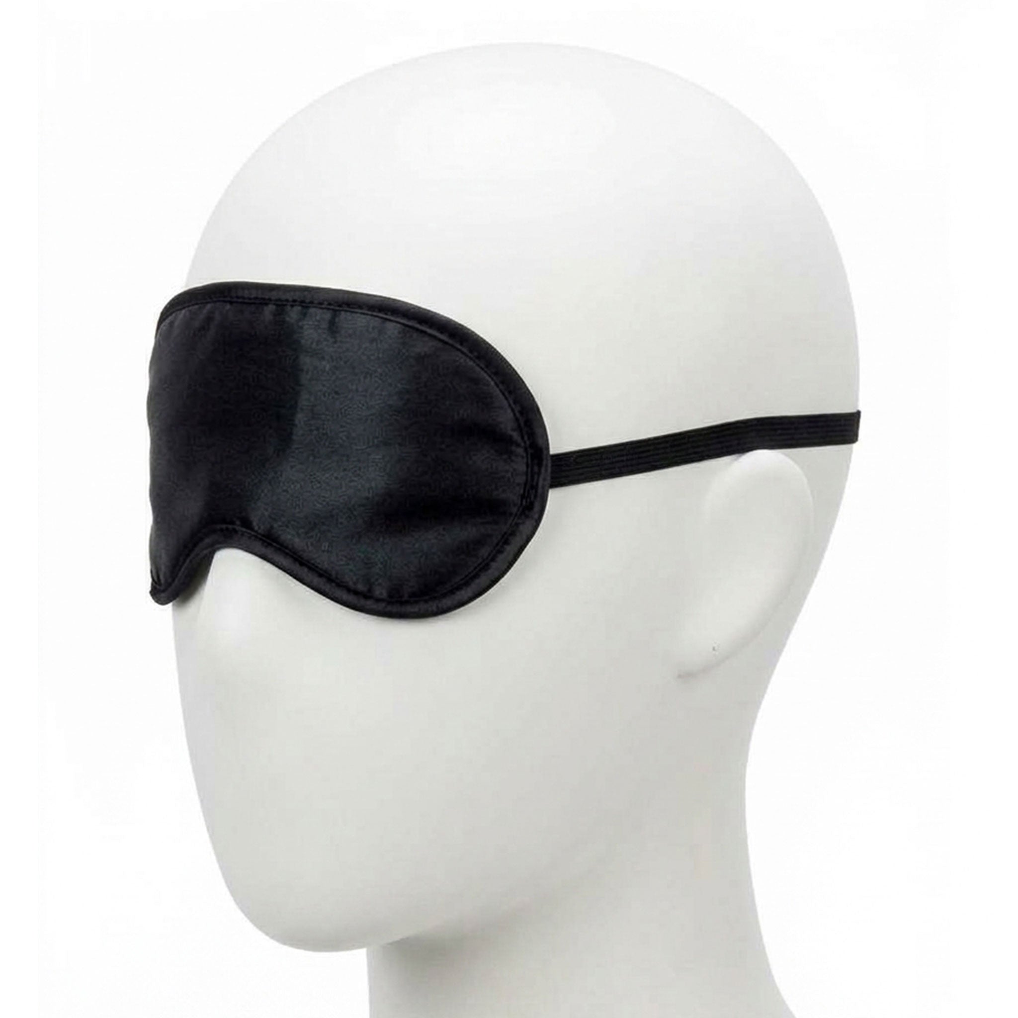 Silicone hypoallergenic satin elastic accessories cuffs handcuffs one-piece blindfold soft matte-finish strong durable stretchy simple simplicity comfort exciting effortless secure versatile travel-friendly quick-release low-risk fetish fashion alt-fashion alternative bedroom dungeon bondage bondage-play bdsm bdsm-toys bdsm-fashion kink kinky kinky-play kinky-toys restraints restraints-set wrist-restraints sensory-play adult-toys unisex black
