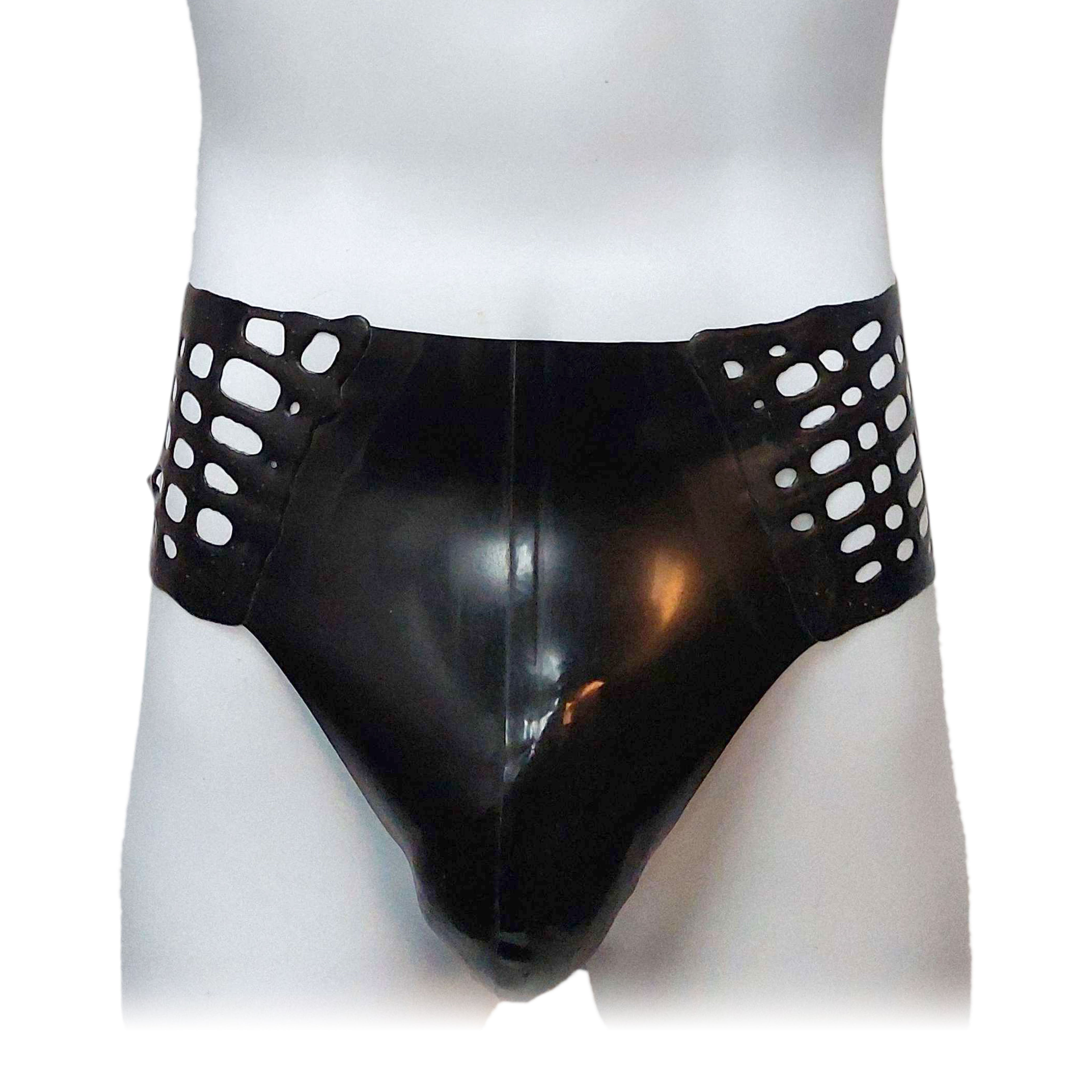 Panel Fishnet Latex Briefs Men