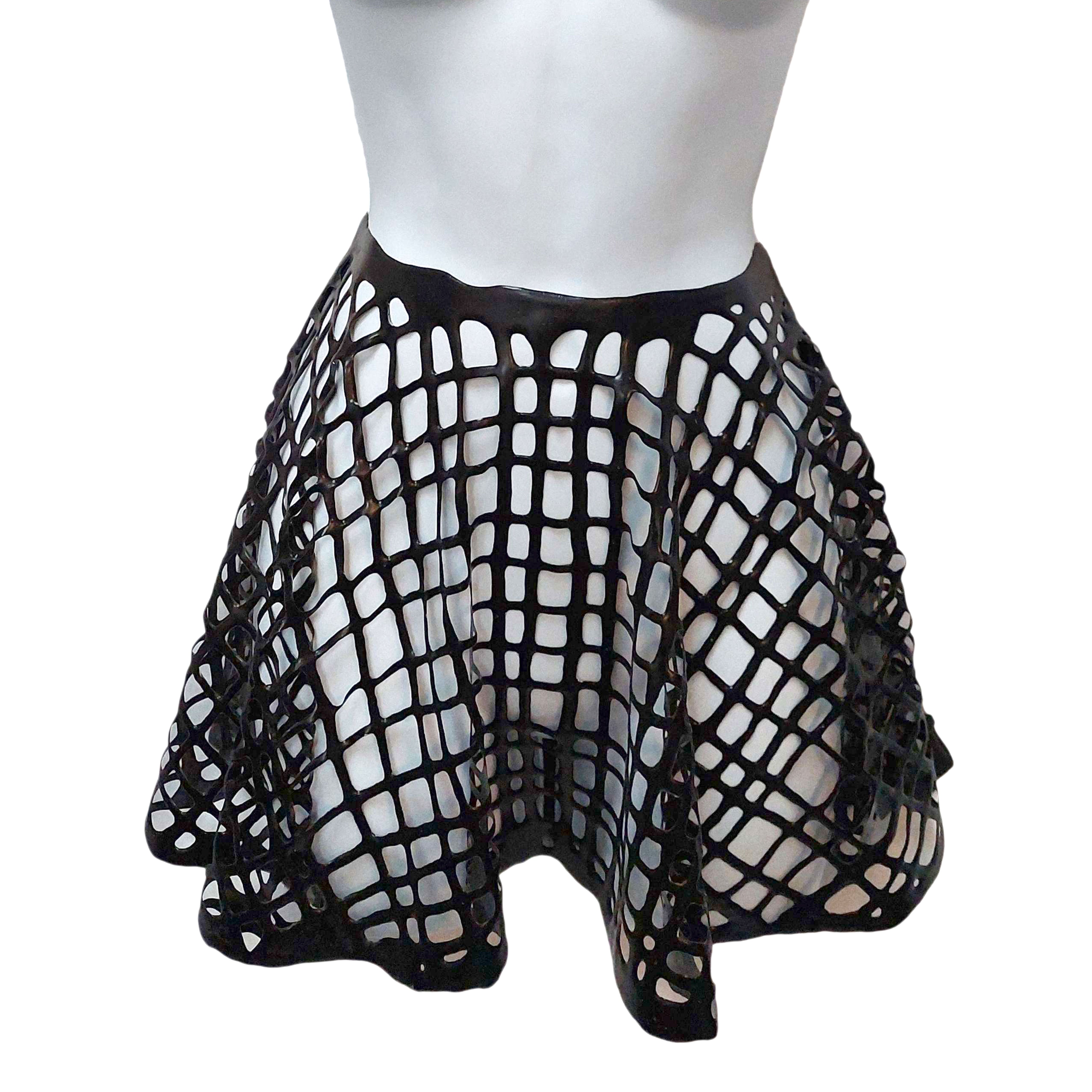 Latex Fishnet Circle Skirt