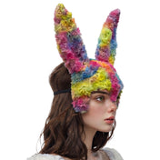 Fur faux-fur plastic plastic-resin curly-hair elastic-band accessories headgear masks hat static-ears rabbit-ears long-ears cute fun funny eye-catching colorful fashion alt-fashion alternative festivalwear ravewear kink kink kinkwear kinky-toys pet-play animal bunny rabbit easter-bunny costume cosplay halloween halloween-accessories easter unisex rainbow lgbtq pride