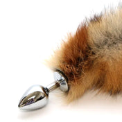 Fur fox fox-fur red-fox anal butt plug butt-plug buttplug tapered detachable screw-on furry soft nonvibe non-vibe nonvibrating non-vibrating bondage bdsm kink kinky kinky-play pet pet-play animal costume cosplay accessories