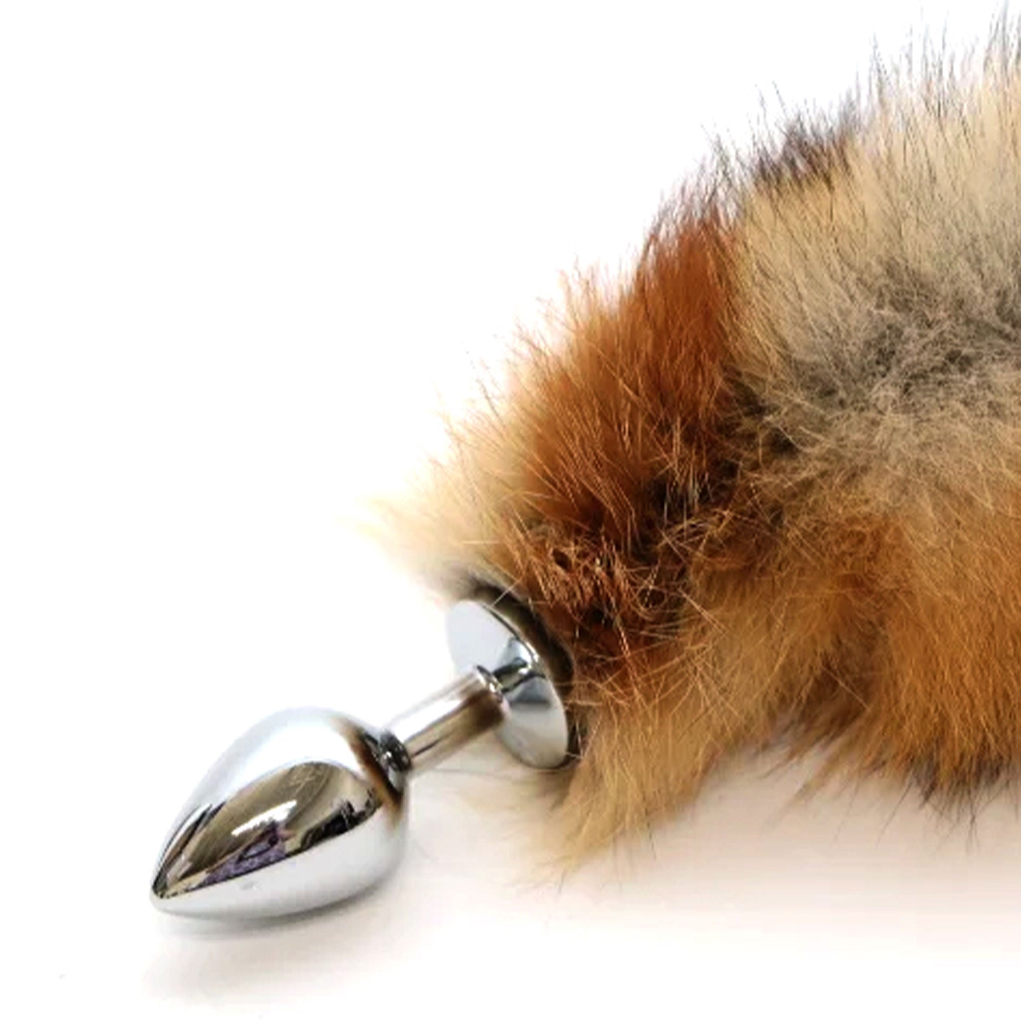 Fur fox fox-fur red-fox anal butt plug butt-plug buttplug tapered detachable screw-on furry soft nonvibe non-vibe nonvibrating non-vibrating bondage bdsm kink kinky kinky-play pet pet-play animal costume cosplay accessories