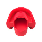 Silicone leather faux-leather gag mouth-gag ball-gag tongue-fixer adjustable buckle teeth-grooves tongue-hole bdsm bdsm-gear bdsm-toys bondage restraints chastity kink kinky kinky-play adult-toys black red