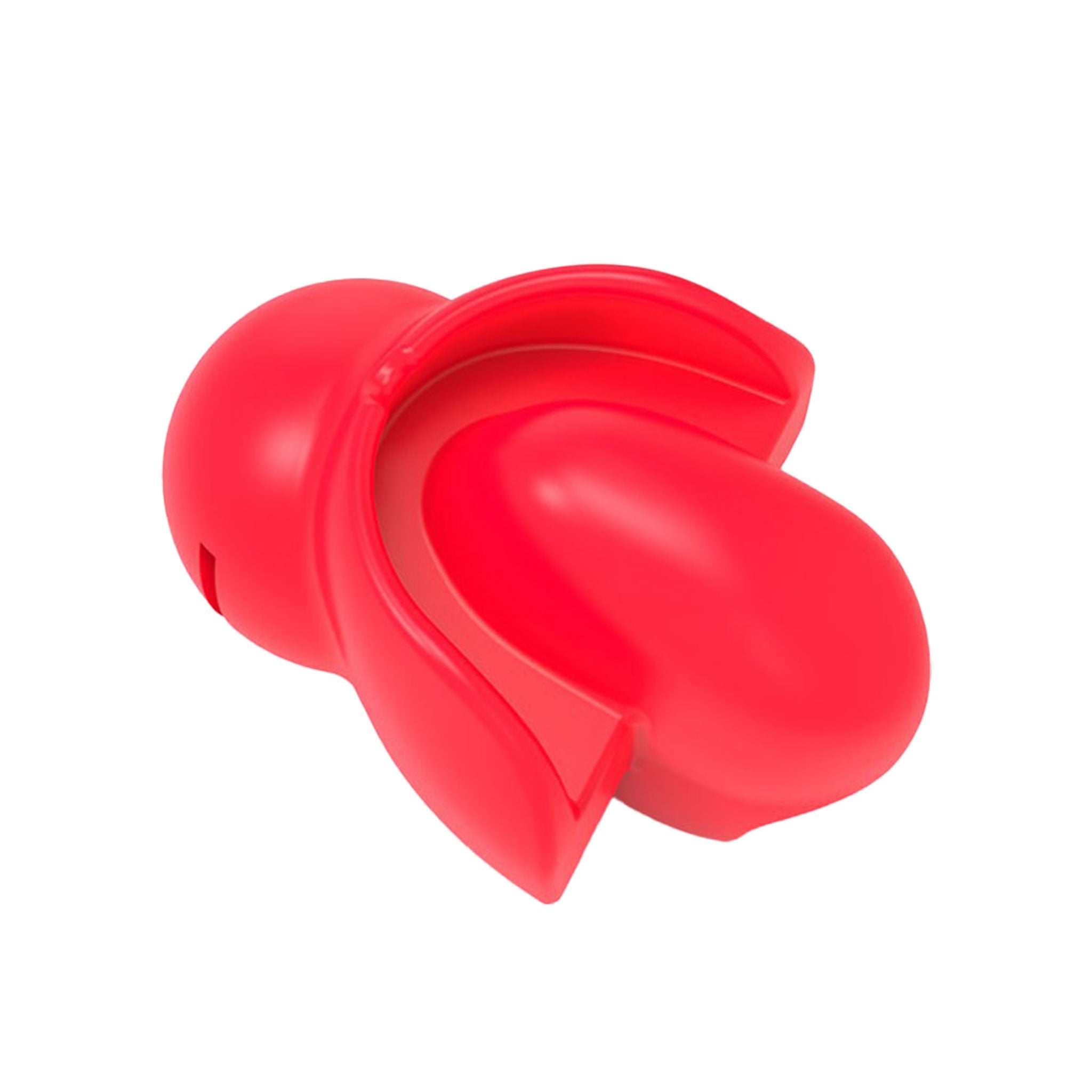 Silicone leather faux-leather gag mouth-gag ball-gag tongue-fixer adjustable buckle teeth-grooves tongue-hole bdsm bdsm-gear bdsm-toys bondage restraints chastity kink kinky kinky-play adult-toys black red