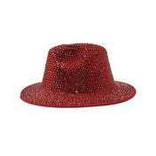 Felt rhinestones hat fedora head gear headgear head-gear costume costumes accessories red