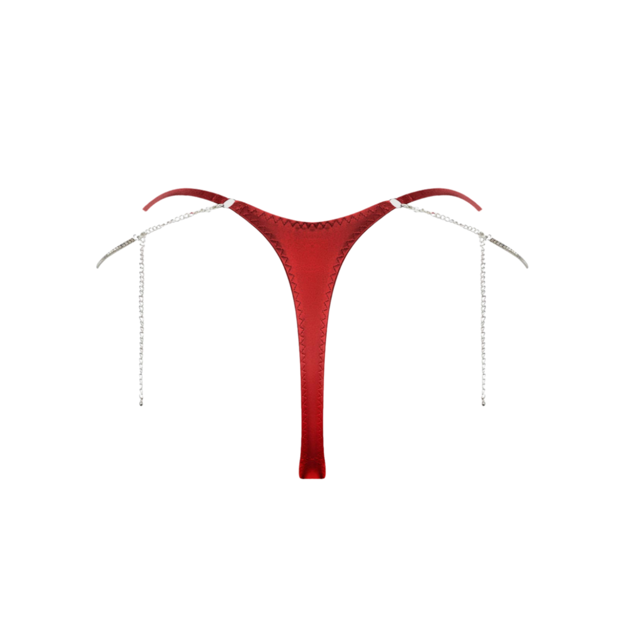 rhinestone thong v shape slider adjustable sexy underwear low cut front back bling detachable straps crystal detail flirty g string thong fetish factory lingerie