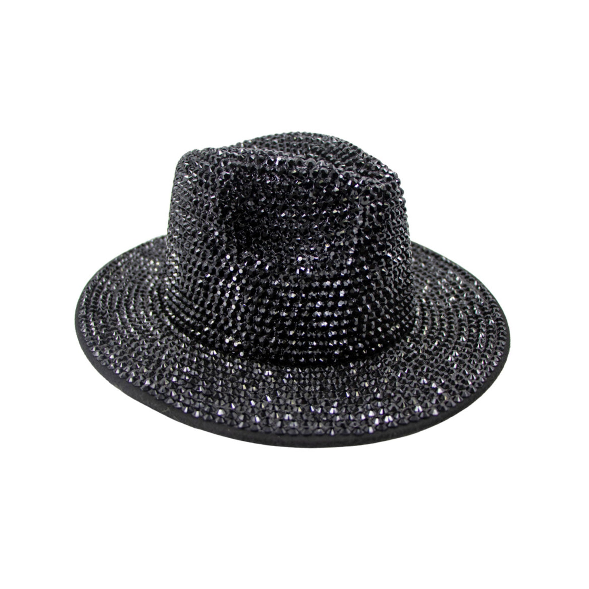 Felt cotton polyester rhinestone accessories headgear head-gear hat fedora jazz-hat jazz-party fashion alt-fashion rave raver-babe ravewear festivalwear costume cosplay halloween drip-and-dazzle eyekndy valentines gifts unisex pride gay lgbtq black