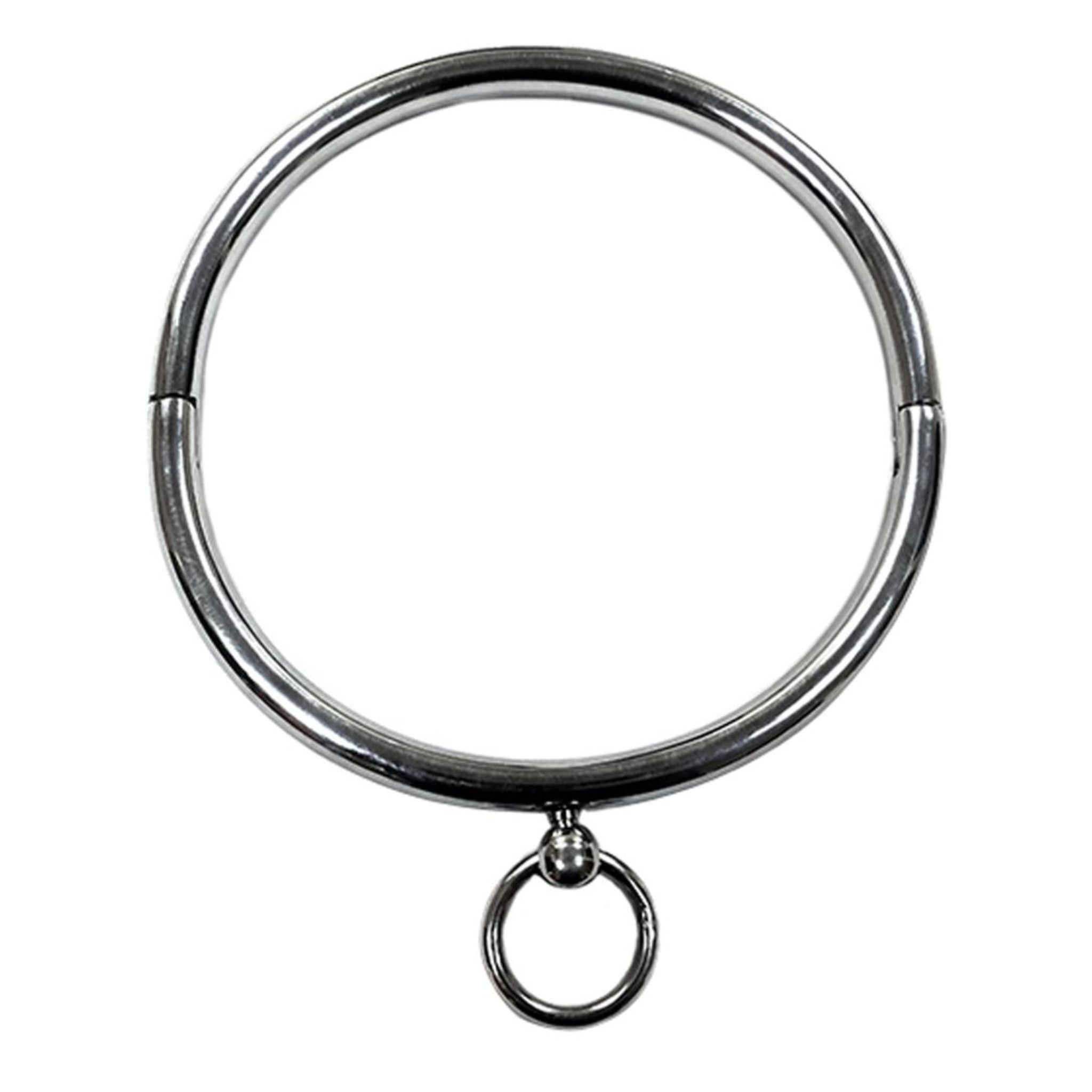 Rogue steel ring collar silver stainless steel O-ring BDSM bondage gear adjustable screw-tight fetish play accessory