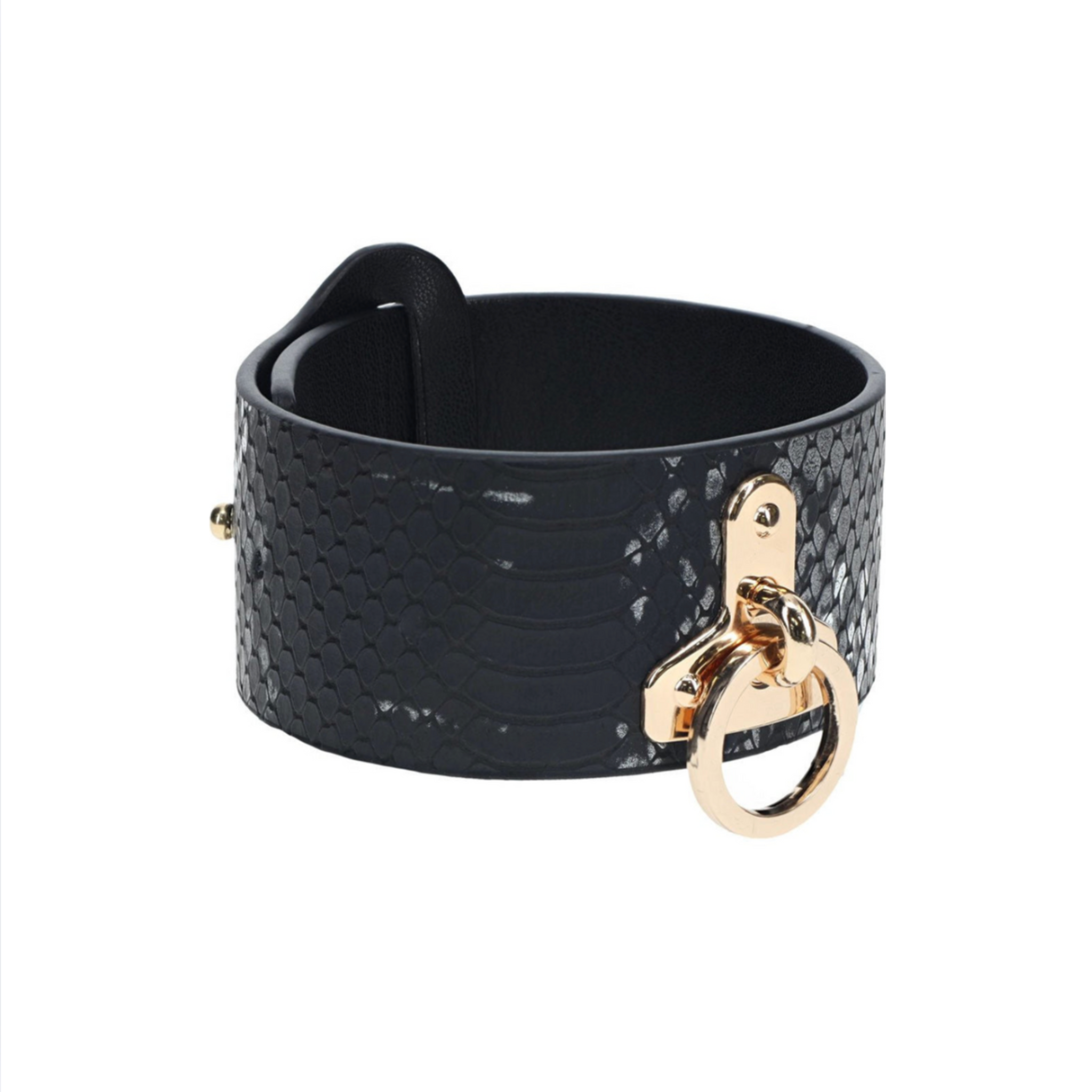 Ankle Cuffs | High-quality bonded leather, iridescent gold hardware, adjustable restraints