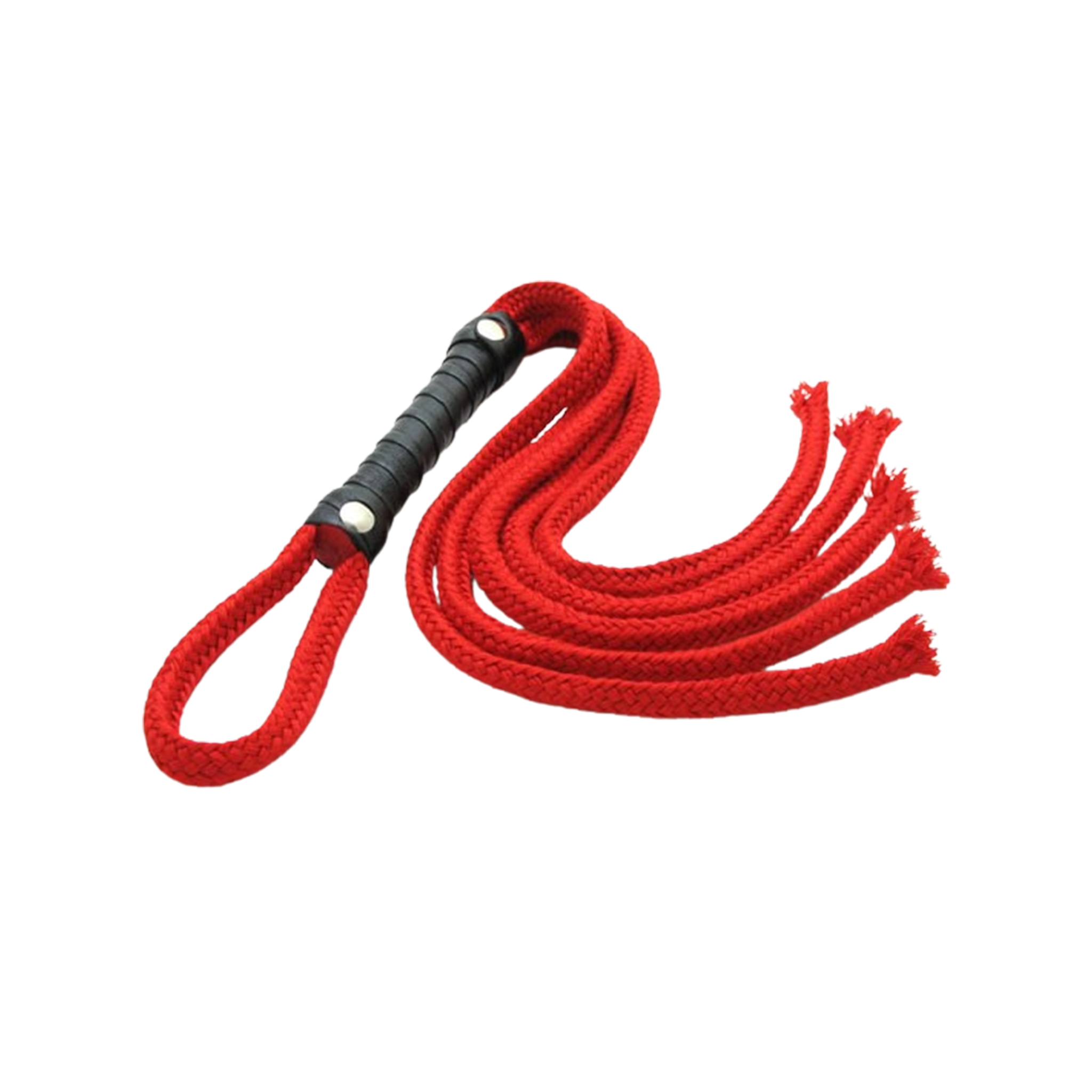 rope flogger with loop handle, soft rope flogger BDSM, shibari rope flogger, sensual flogger toy, lightweight impact play flogger