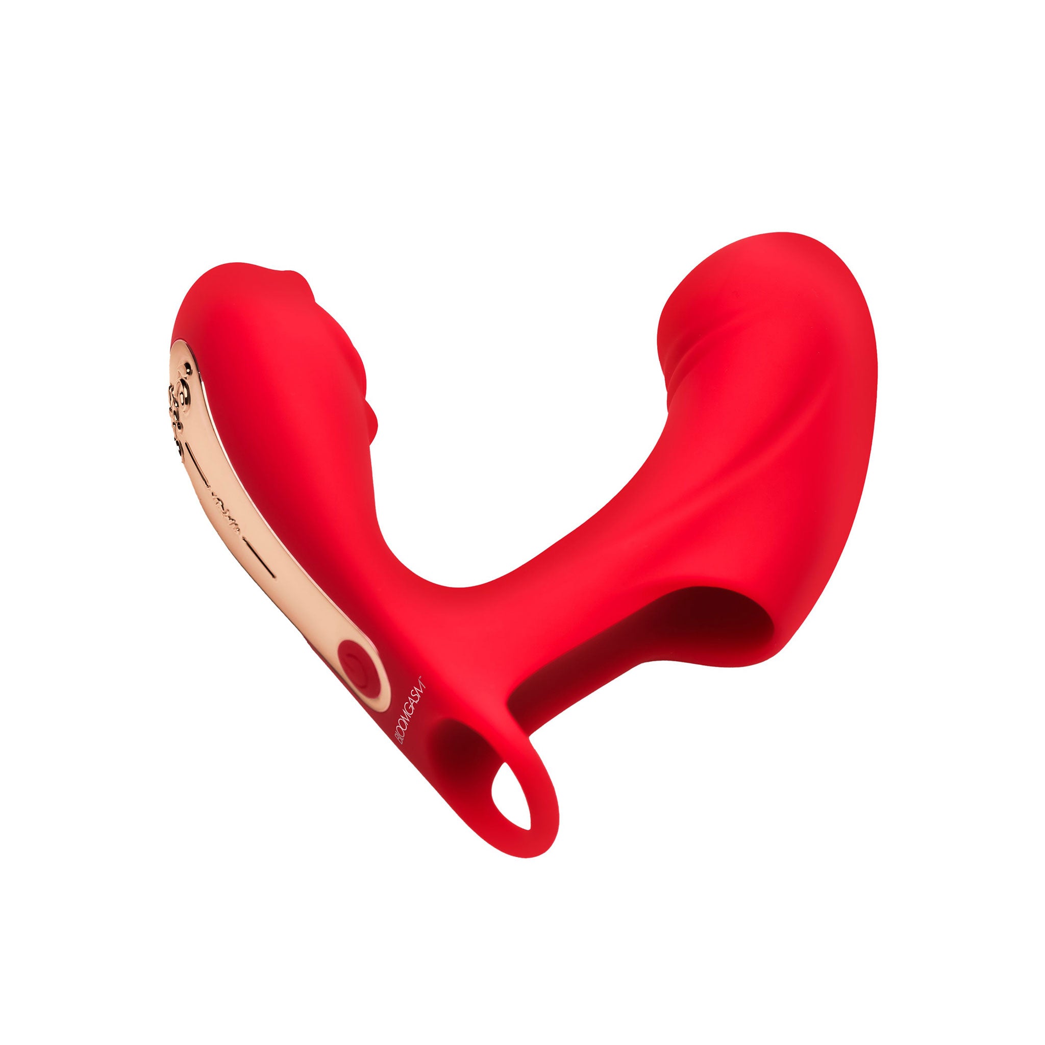 Silicone rechargeable vibrator vibrating vibration vibe clit clitoris clitoral stim stimulator stimulating stimulation pulsing pulsation pulsating stretchy flexible come-hither gspot g-spot finger-ring rose flower pulsing finger couples valentines valentines-day adult-toys red