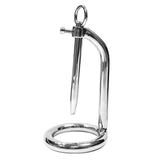 Rouge Chastity Cock Ring and Urethral Probe - Stainless Steel