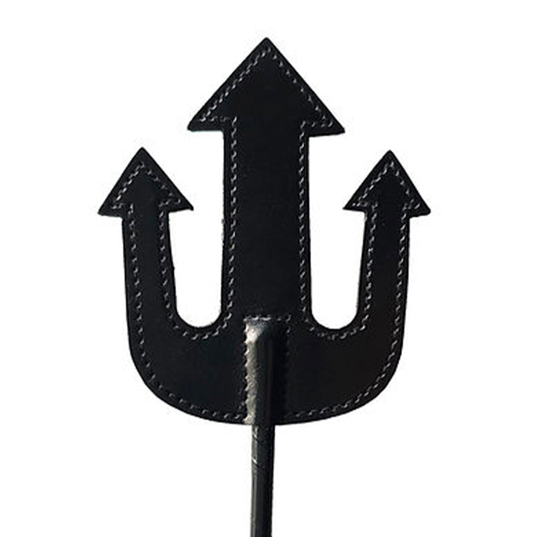 Leather genuine-leather metal-shaft accessories bedroom-weapon crop riding-crop pitchfork trident leather-wrapped wrapped-handle stiff-flexibility long-shaft controlled-impact fetish fashion alt-fashion alternative bondage bdsm bdsm-toys bdsm-play bdsm-gear sadism masochism sadist masochist sadomasochist sadomasochism kink kinky kinky-toys impact impact-toys impact-play spanking punishment discipline roleplay costume cosplay halloween demon devil succubus hell unisex black