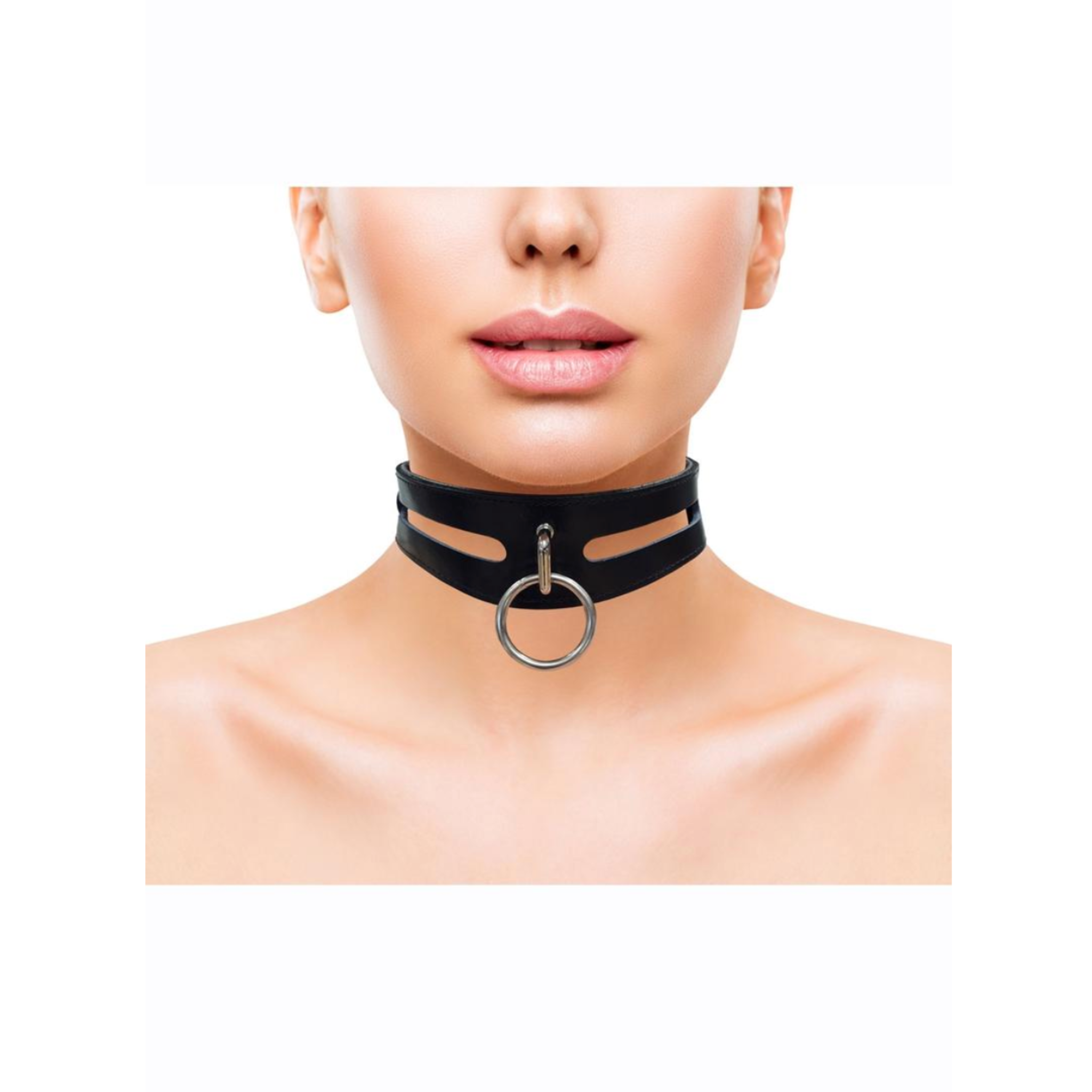 rouge leather fashion bondage collar black genuine leather adjustable buckle o ring collar soft lining gothic accessory adult fashion edgy collar unisex design