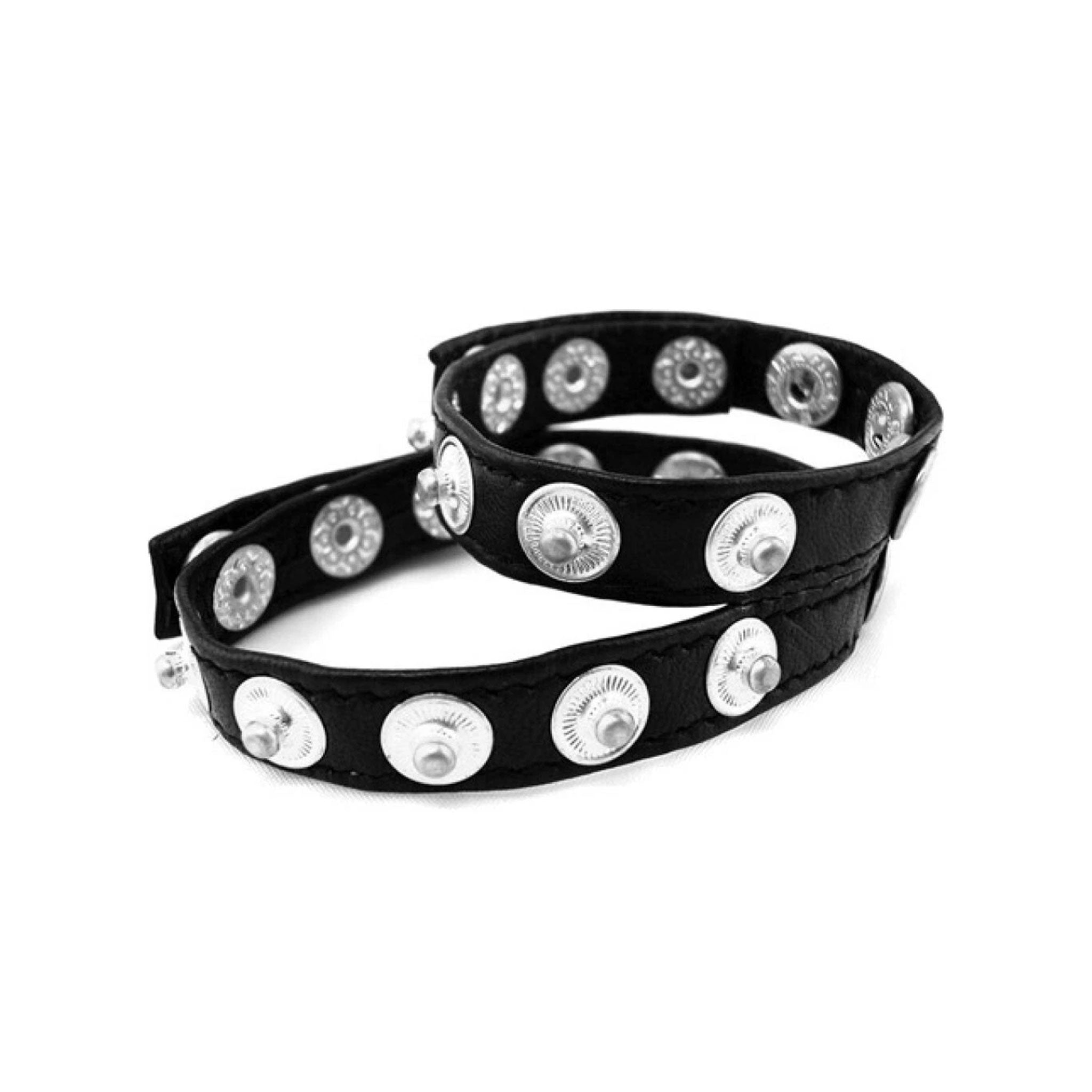 Leather soft-leather accessories cnb cock-and-ball cockring cock-ring erectile-support double-strap snap-button snaps press-stud non-vibe nonvibe nonvibrating non-vibrating sexy comfortable durable fetish fashion alt-fashion bondage bdsm bdsm-toys kink kinky kinky-toys kinkwear kinky-gear stocking-stuffers adult-toys male masculine masc mens guys dudes black